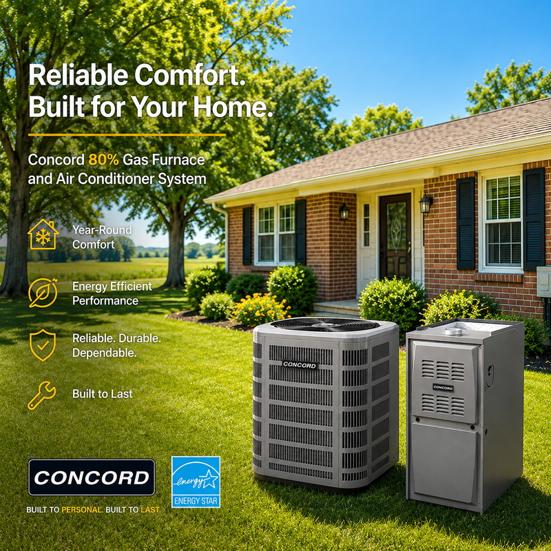 Concord Split Gas System - 80% (7AC14F-80)